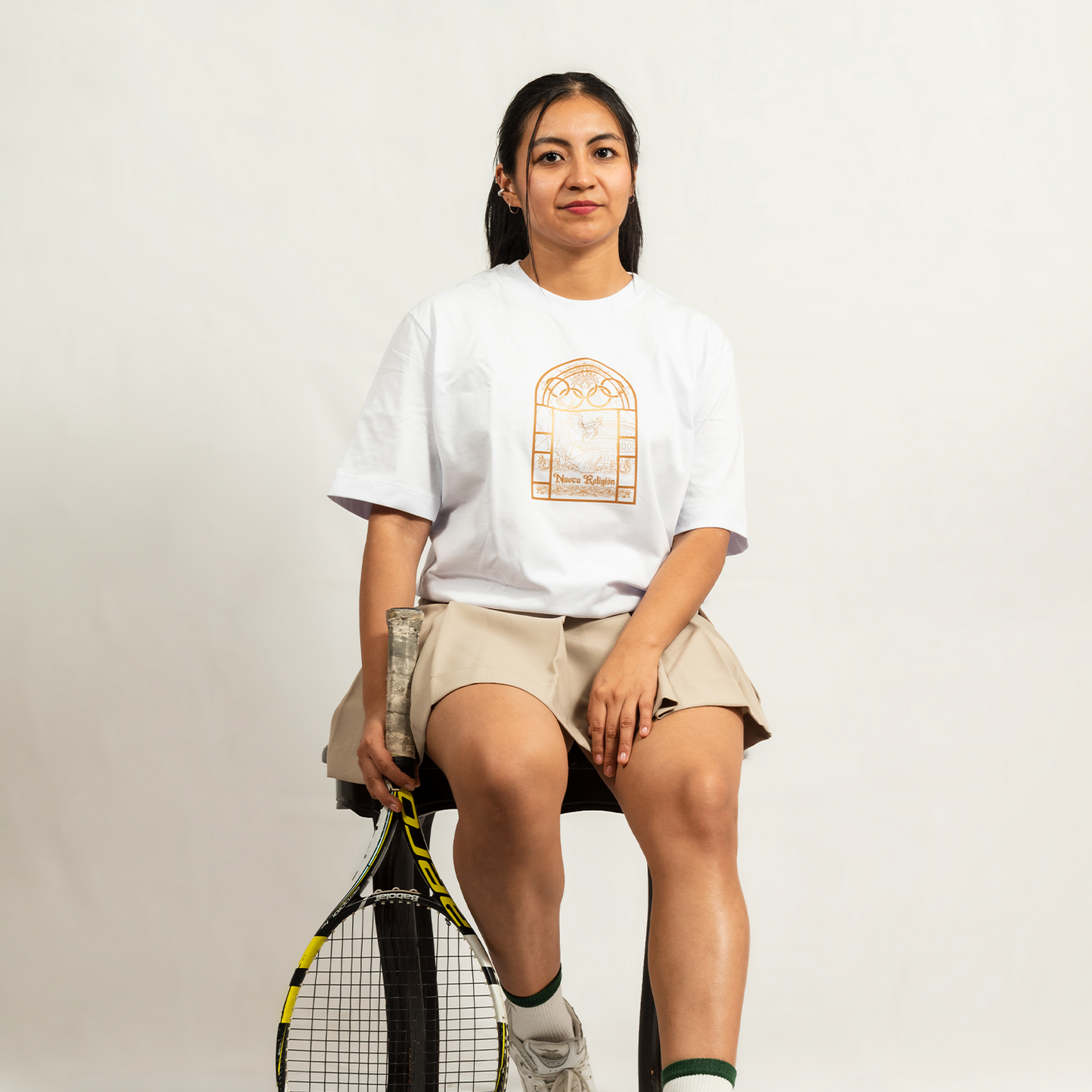 Camiseta - Cinco aros de luz - blanca