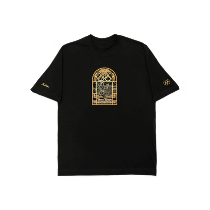 Camiseta - Cinco aros de luz - negra