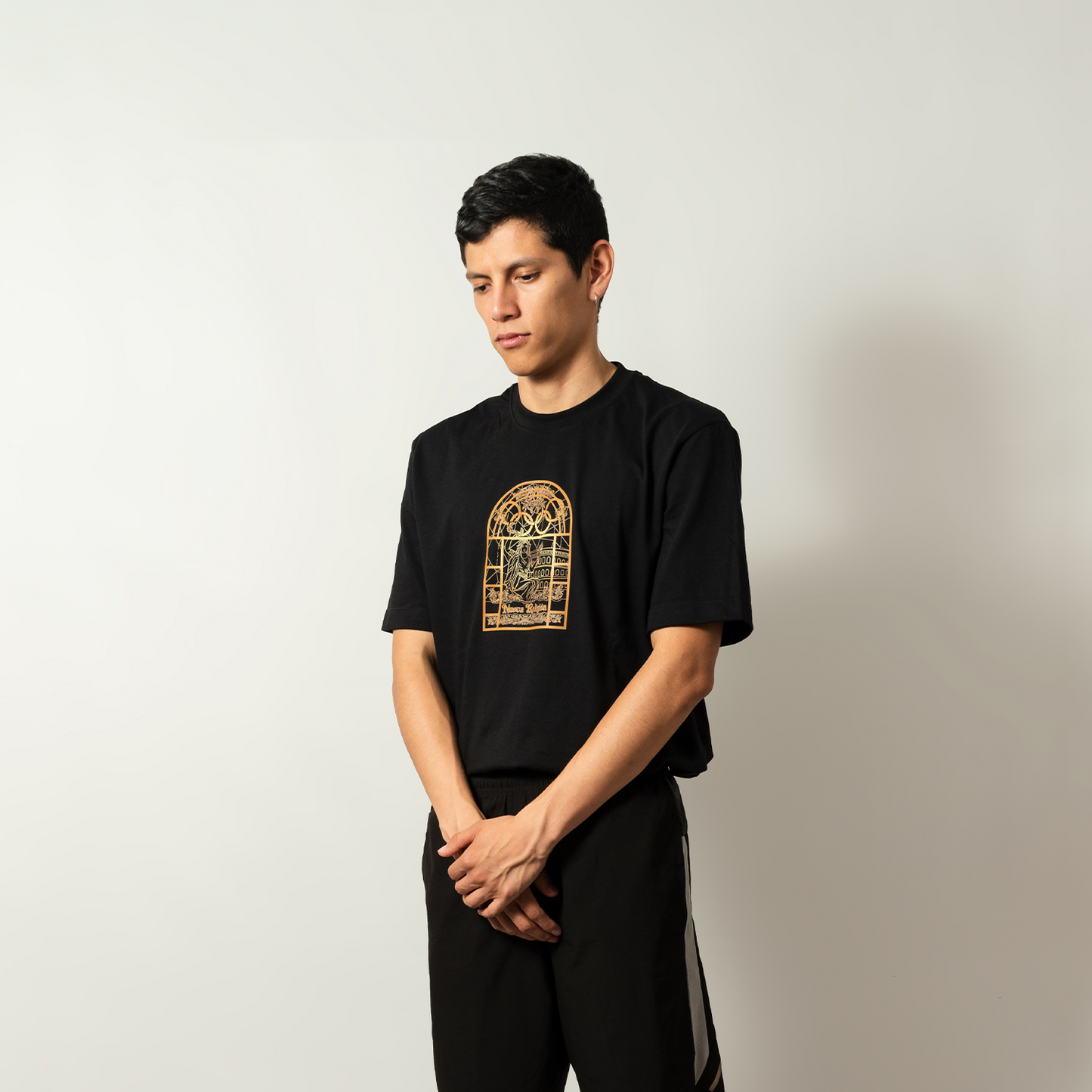 Camiseta - Cinco aros de luz - negra