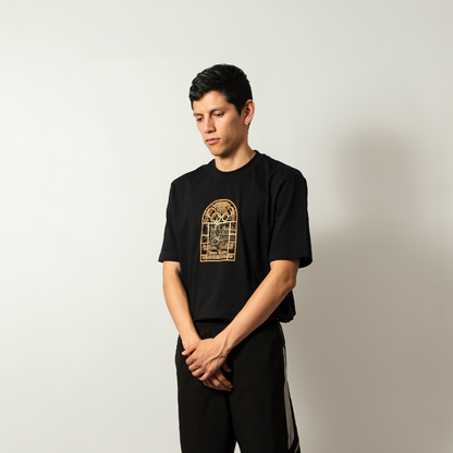 Camiseta - Cinco aros de luz - negra